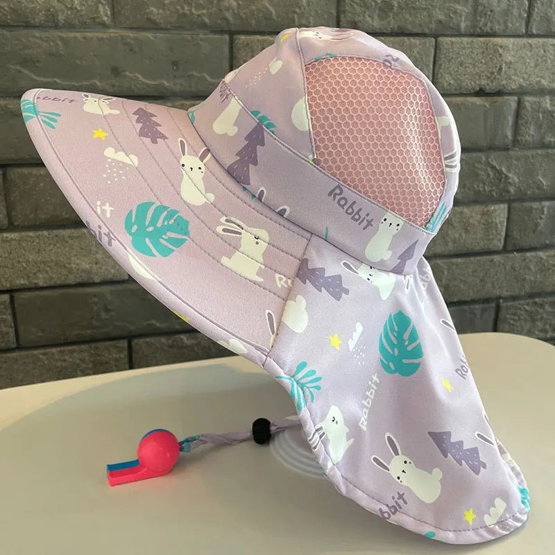 Kids UV Protection Sun Hat Large Brim Fisherman Cap