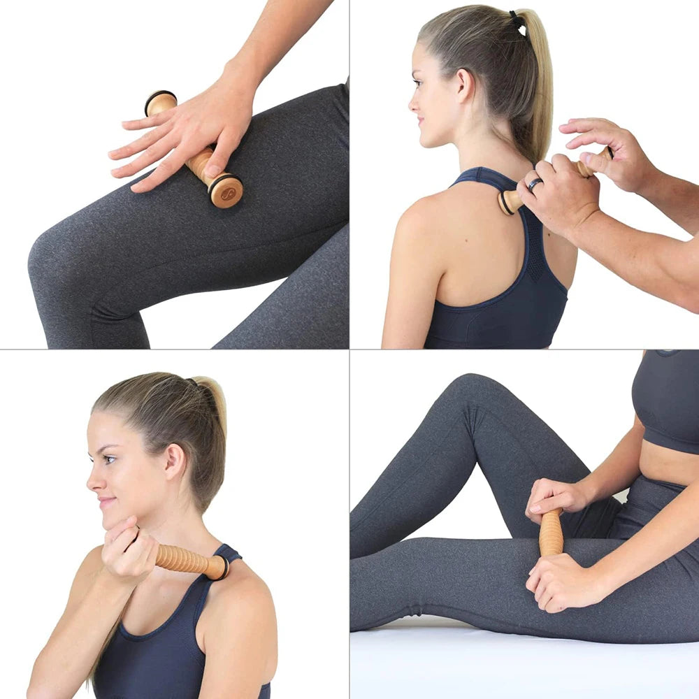 Wooden Foot Roller Massager for Plantar Fasciitis & Stress Relief