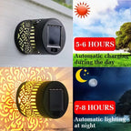 Solar Mandala Wall Lamp Waterproof Outdoor LED Fence & Garden Light