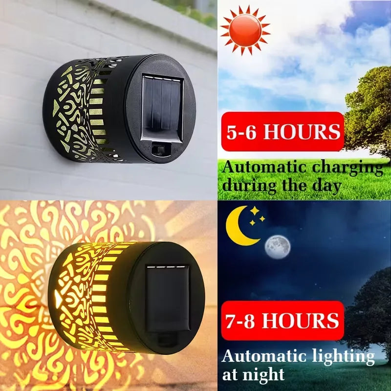 Solar Mandala Wall Lamp Waterproof Outdoor LED Fence & Garden Light