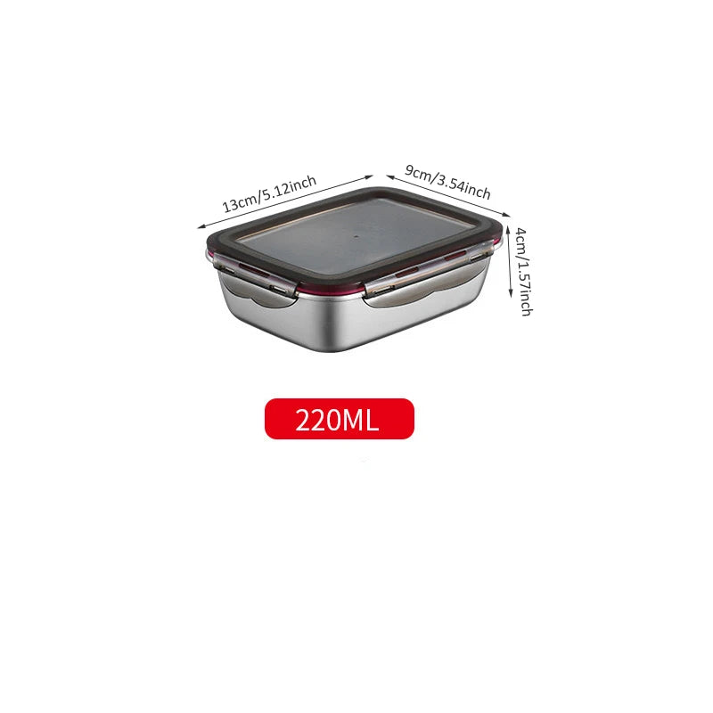 304 Stainless Steel Lunch Box Leakproof Bento Food Storage Travel Box