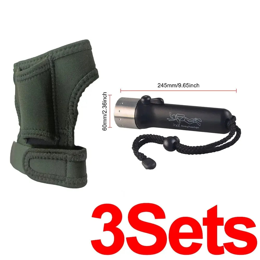 Torch Wrist Strap | Neoprene Diving Torch Mount for Scuba & Outdoor