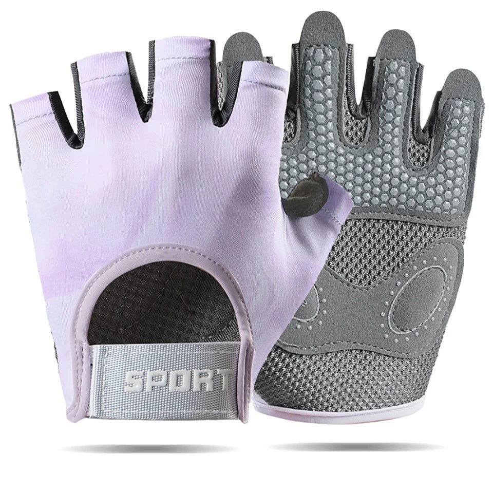 Cycling Gloves Half Finger Anti Slip Breathable Gym MTB Fitness