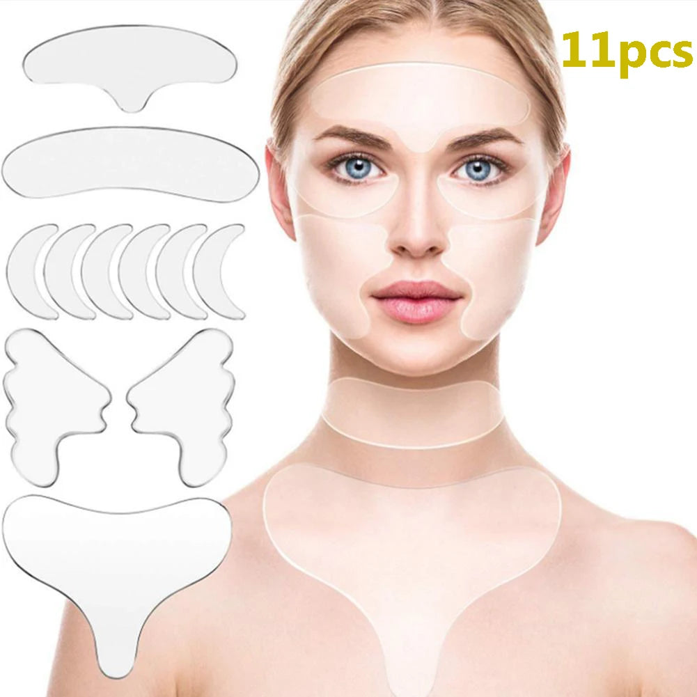 Reusable Silicone Anti Wrinkle Face Patches Neck Forehead Eye