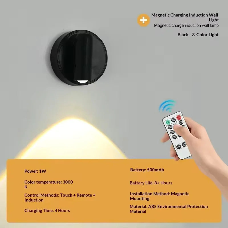Magnetic Rechargeable LED Wall Light Wireless Lamp