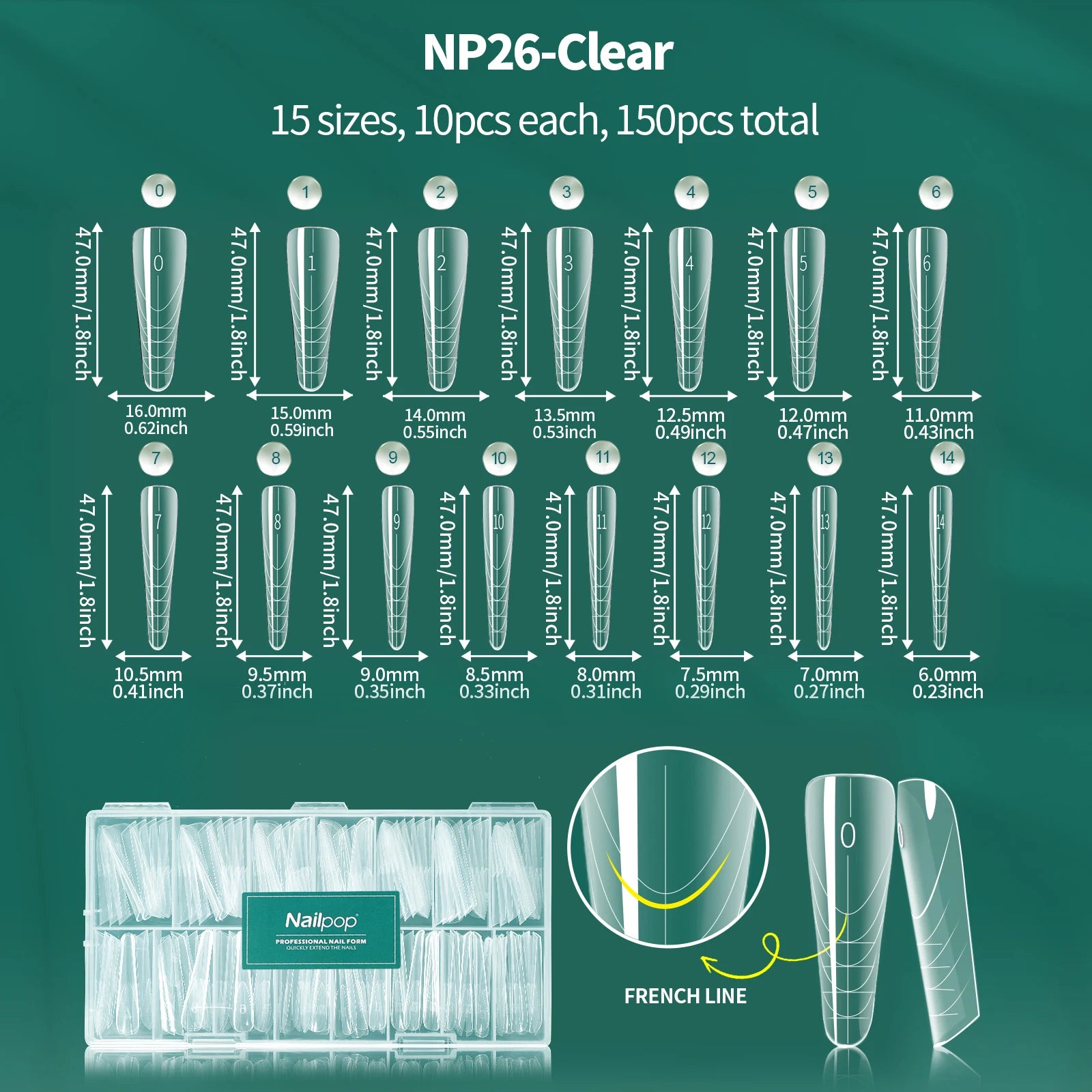 Nailpop Dual Forms Reusable Nail Extension Molds with Scale Design