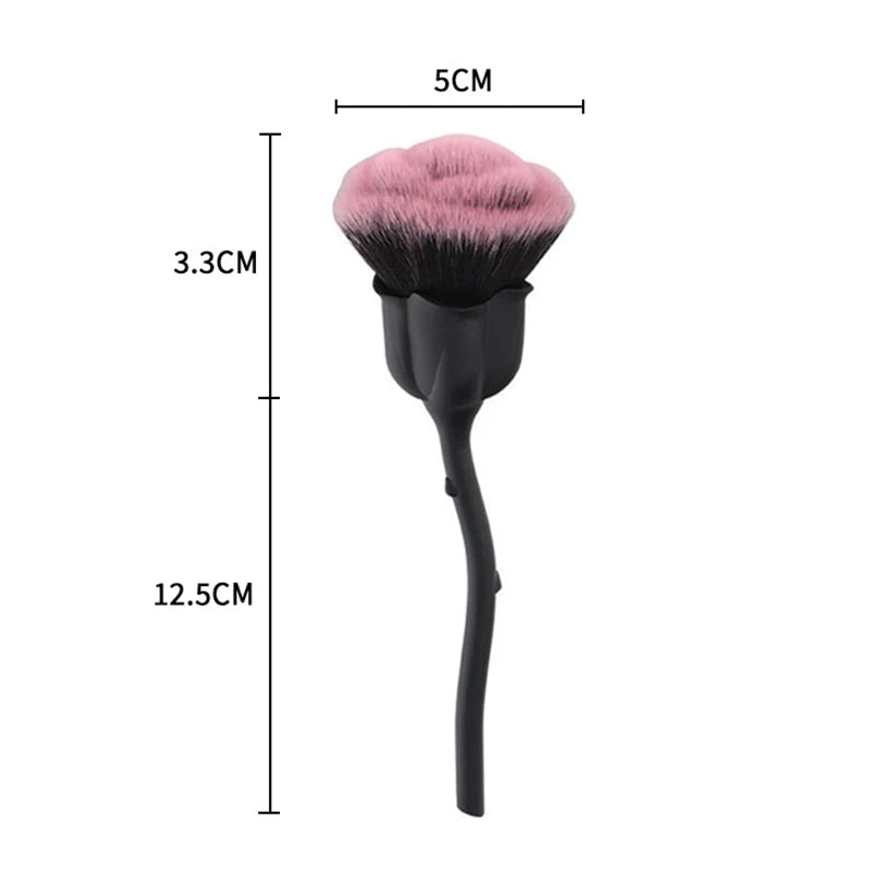 Flower Nail Brush Rose Shape Manicure Brush for Nail Art Cleaning