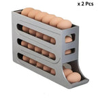 4 Layer Rolling Egg Dispenser Fridge Organizer