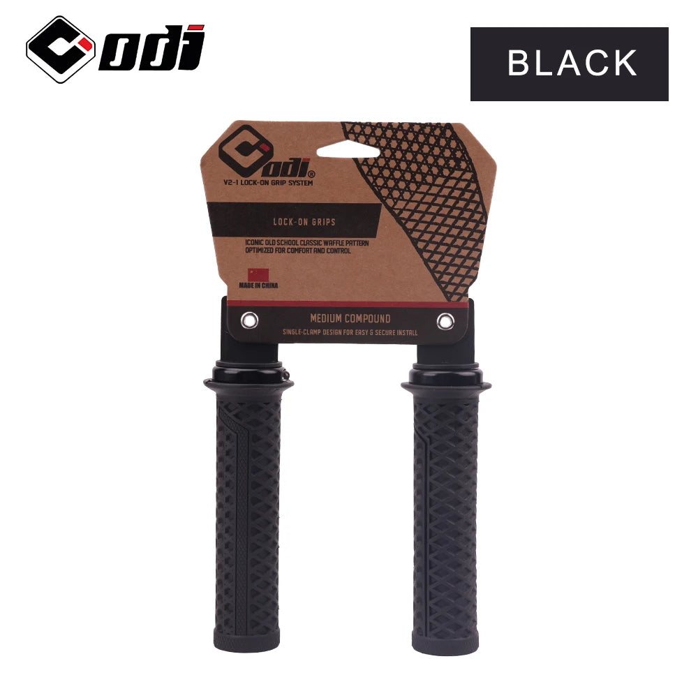 ODI VS-21 Lock-On MTB Grips Waffle Anti-Slip Shockproof Silicone