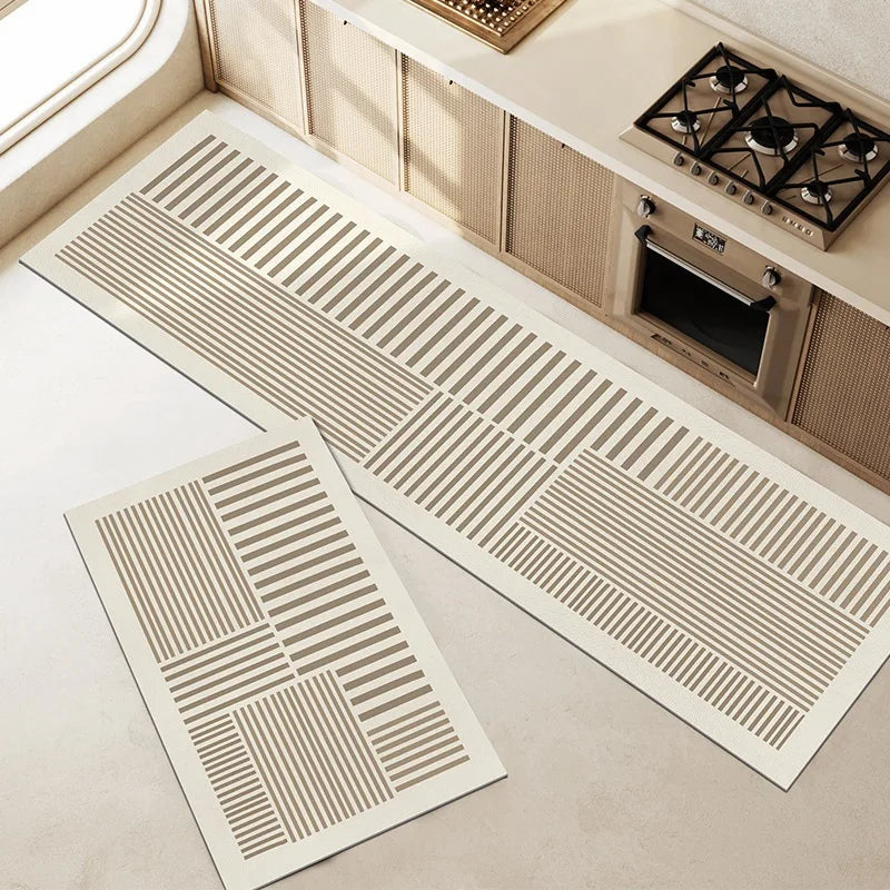 Super Absorbent Kitchen Floor Mat Diatomite Anti-Slip Washable Rug