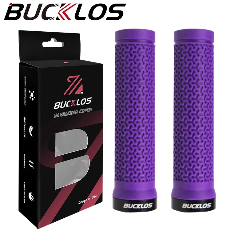 MTB Handlebar Grips Lock-On Anti-Slip Soft Rubber Shock Absorb