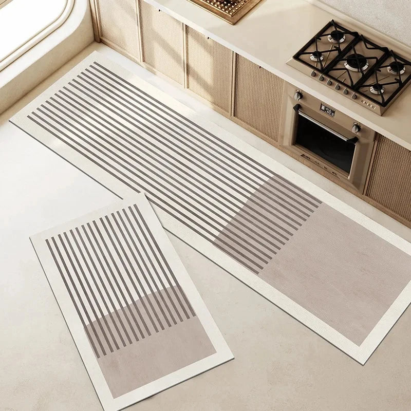 Super Absorbent Kitchen Floor Mat Diatomite Anti-Slip Washable Rug