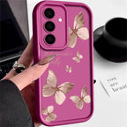 Gold Butterfly TPU Case for Samsung Galaxy S22 S23 S24 S25 S26