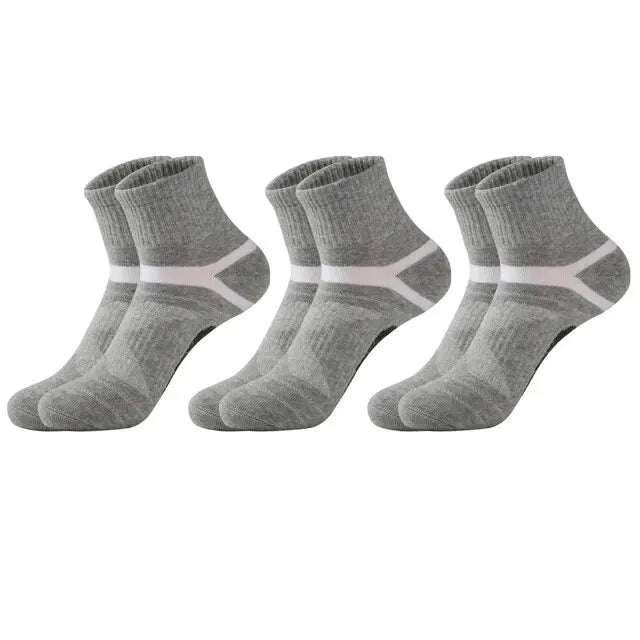 Men's Hiking Basketball Socks 3 Pairs Breathable Sweat Absorbent