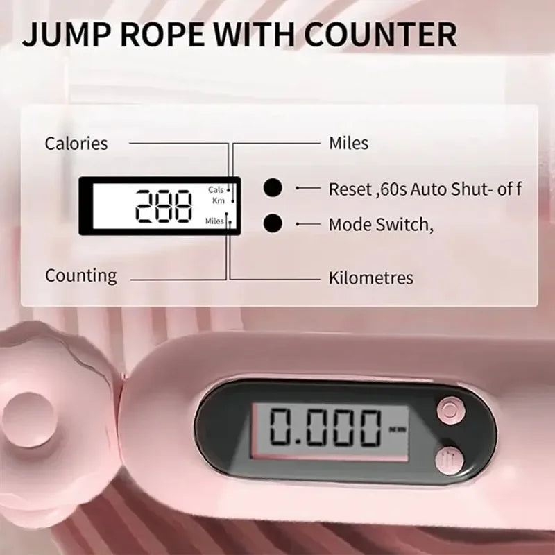 Smart Jump Rope with Counter  Adjustable Calorie Skipping Rope