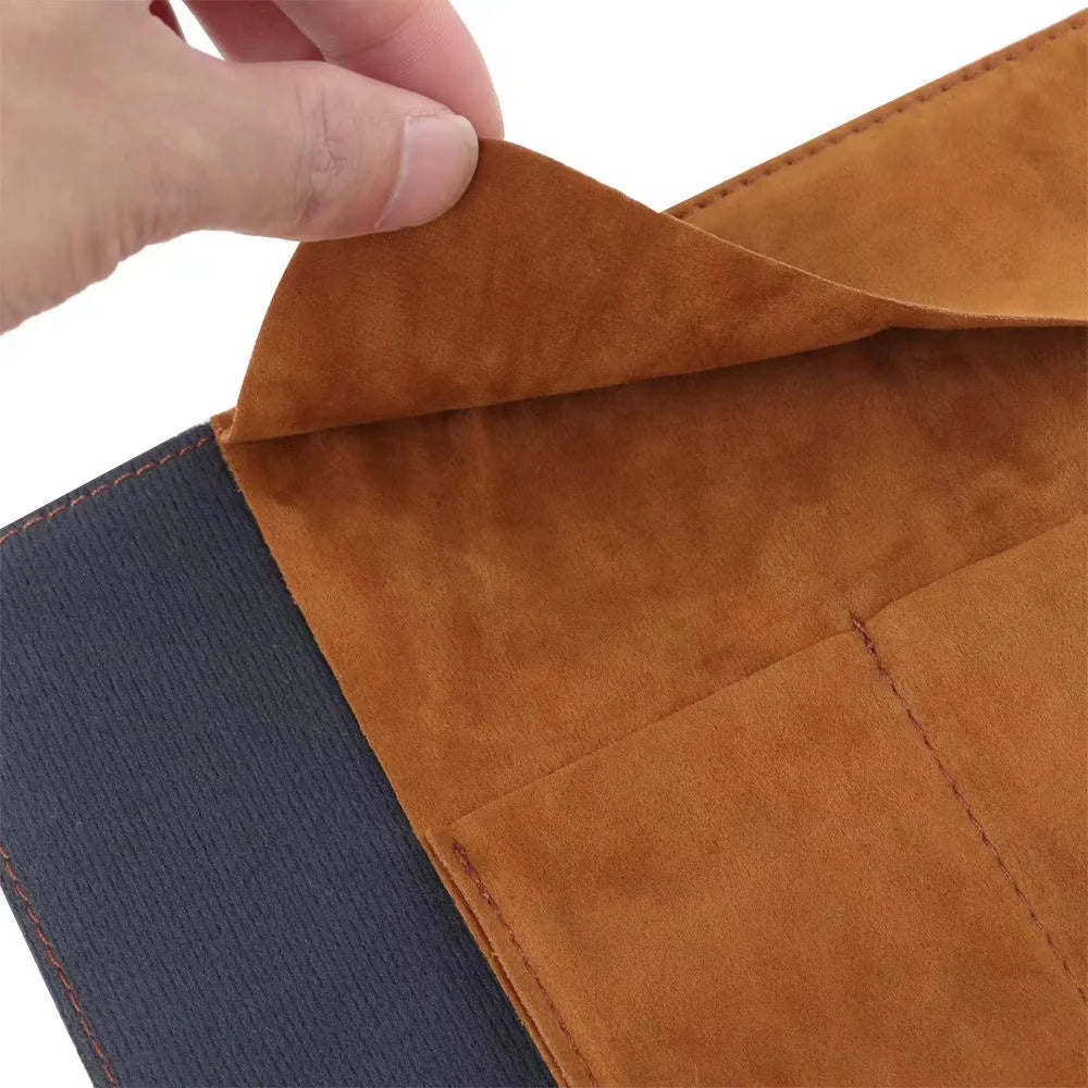 Vintage Treasure Map Pencil Case Leather Roll Stationery Bag