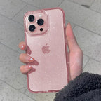 Pink Glitter Bling Clear Case for iPhone 11 12 13 14 15 16 17 Pro Max