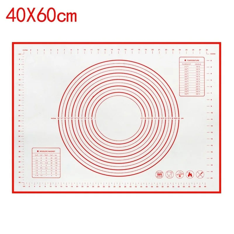 UNTIOR Silicone Baking Mat Non-Stick Dough Kneading & Pizza Rolling Pad
