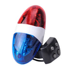 LED Bicycle Bell Horn 6 LED Bike Light with 4 Sound Modes