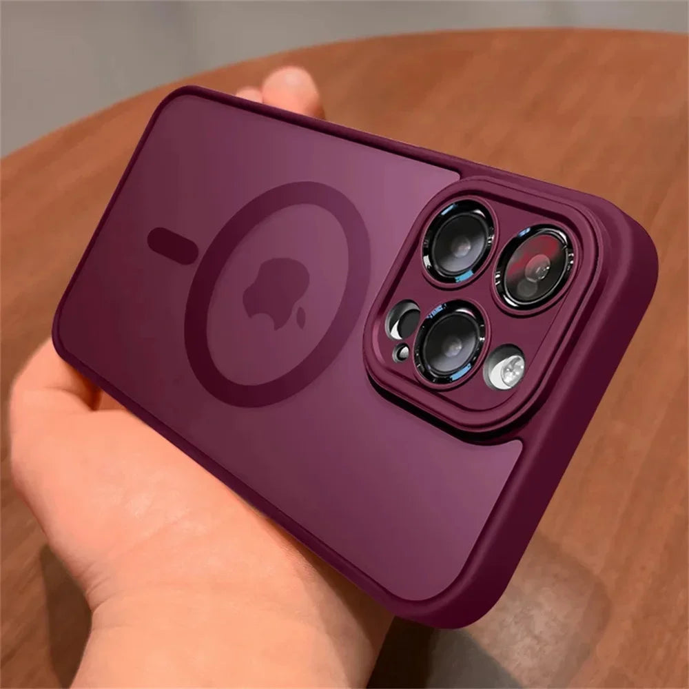 Lens Protection MagSafe Case for iPhone 11 12 13 14 15 16 Pro Max