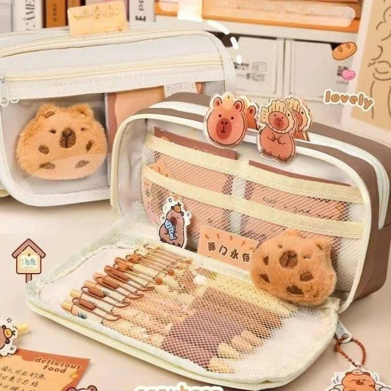 Kapibara Pencil Case Cute Stationery Box for School Students Secondary image