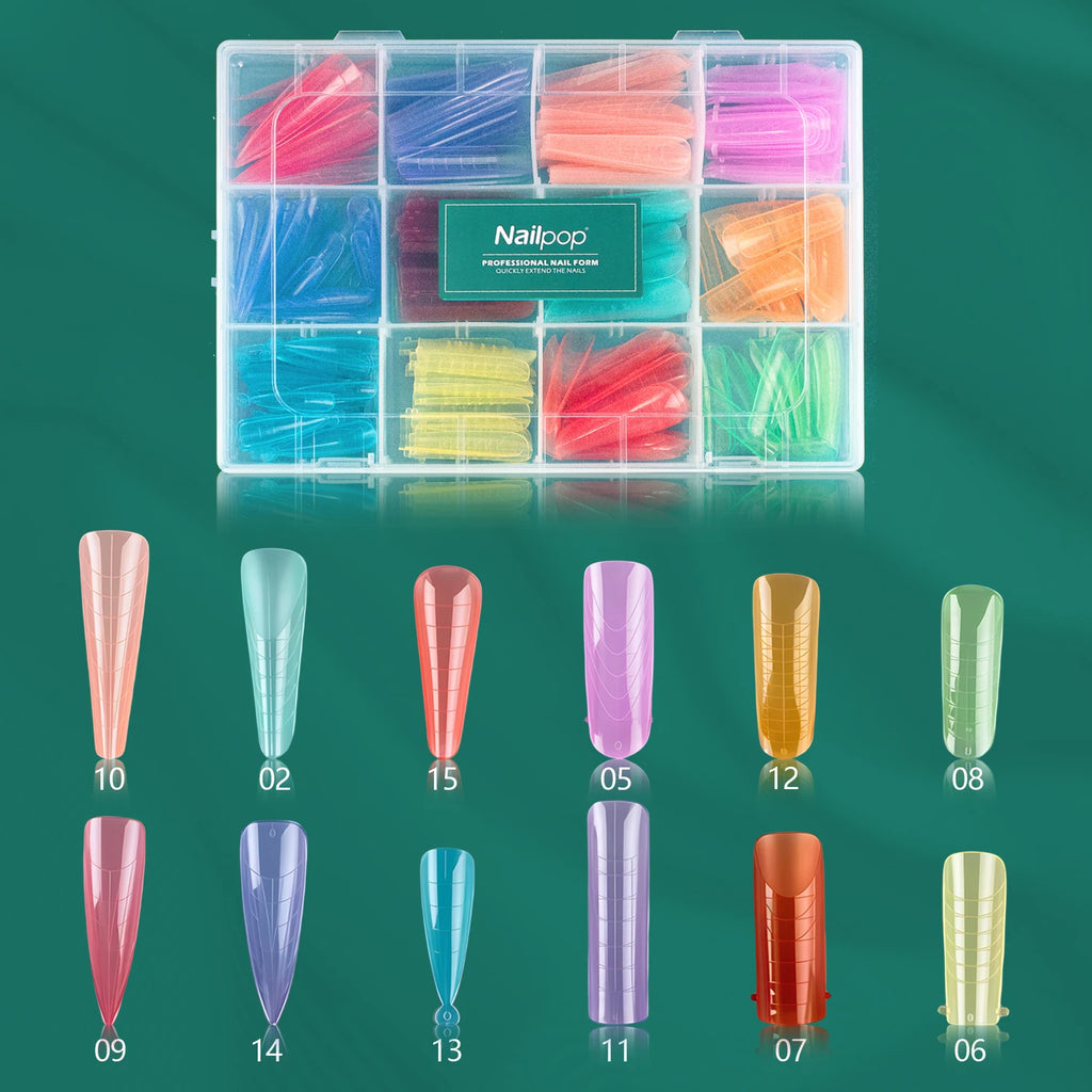 Nailpop Dual Forms Reusable Nail Extension Molds with Scale Design
