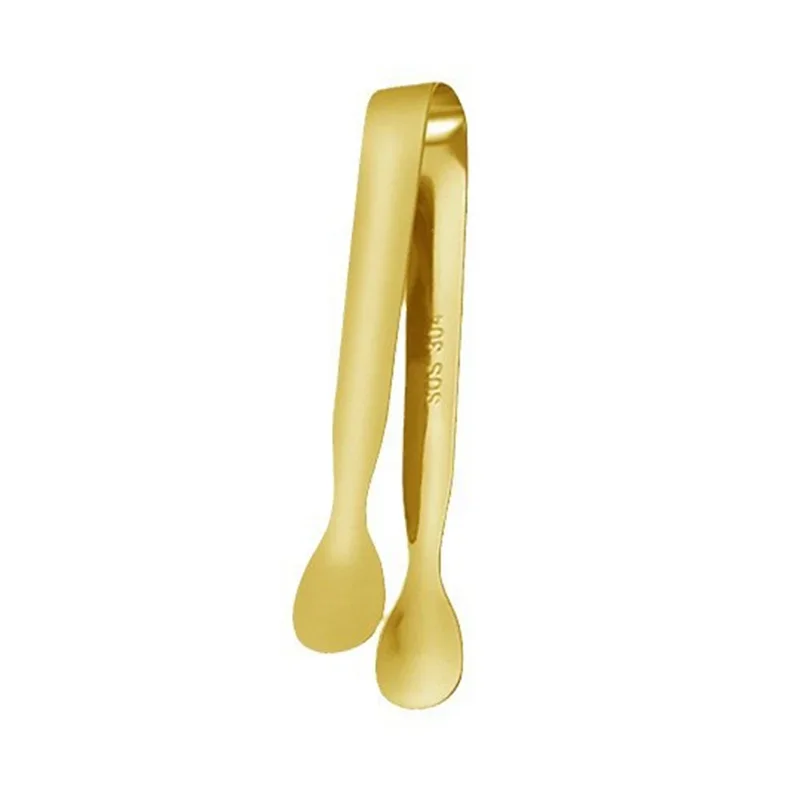 Small Gold Serving Tongs – Stainless Steel Mini Buffet & Appetizer Tongs