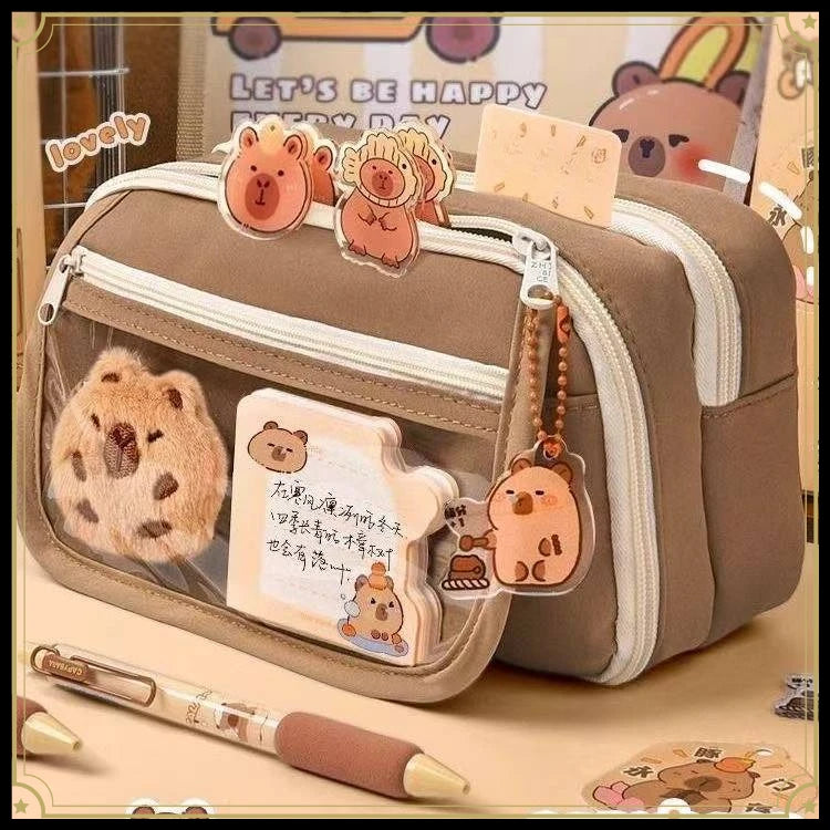 Kapibara Pencil Case Cute Stationery Box for School Students Main image