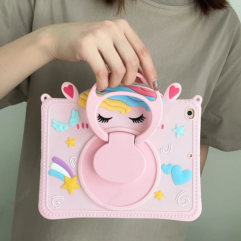 Cartoon Horse iPad Case A19 A16 12th 10th Air 4 5 Pro 11 Cover