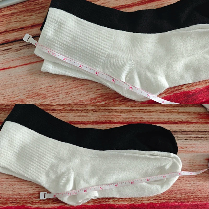 5/10/20 Pairs Solid Crew Socks Breathable Sweat-Absorbing All Season