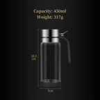 Glass Oil Bottle & Seasoning Set Leakproof Soy Sauce & Vinegar Pot