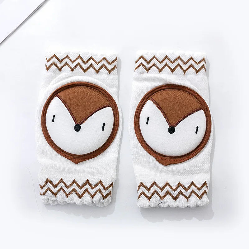 Cartoon Baby Knee Pads Summer Mesh Crawling Protection (0–3Y)