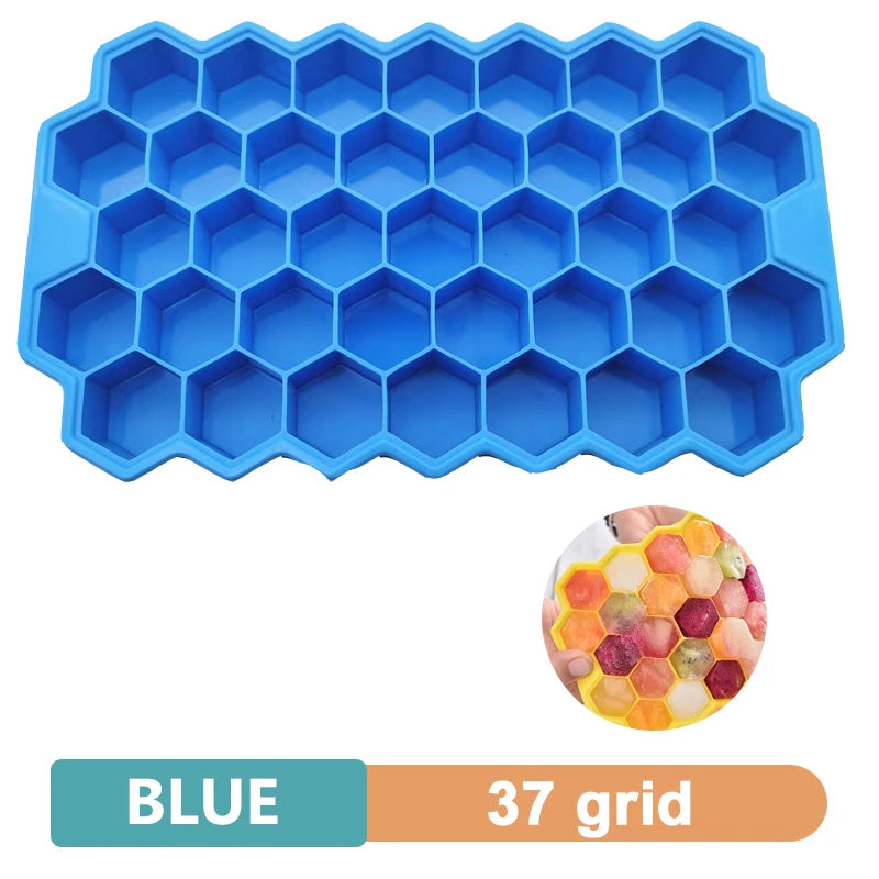 Large Silicone Ice Cube Tray Jumbo Square Ice Maker Mold (4/6/8/15 Grid)