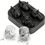 Diamond Rose Gun Shape Ice Cube Mold Silicone Cocktail Ice Maker Tray