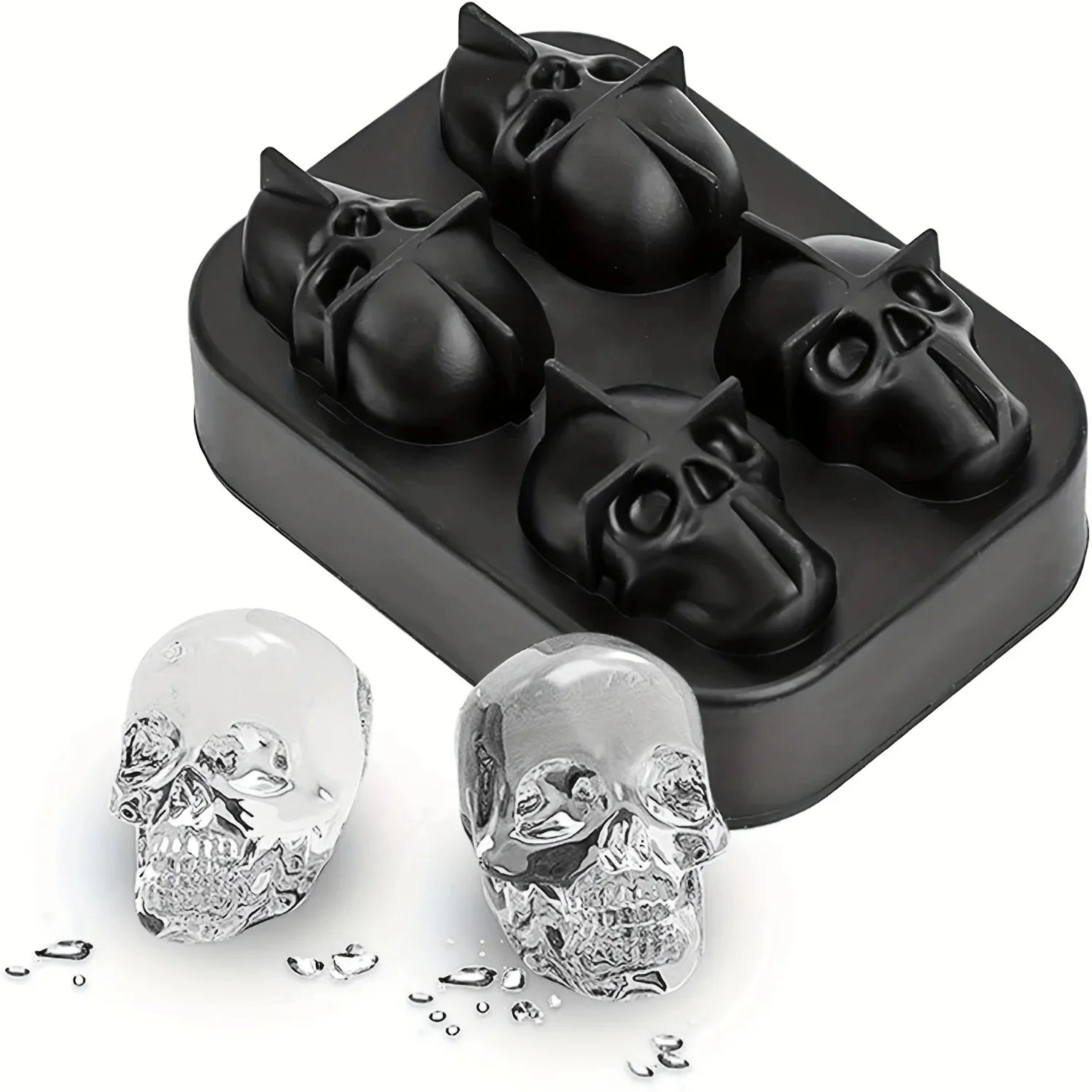 Diamond Rose Gun Shape Ice Cube Mold Silicone Cocktail Ice Maker Tray
