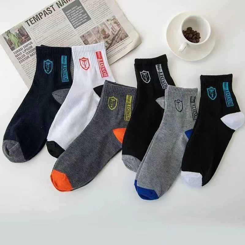 5/10 Pairs Men's Basketball Crew Socks Breathable Odor-Control