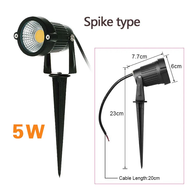 LED COB Garden Spotlight Waterproof Lawn Light