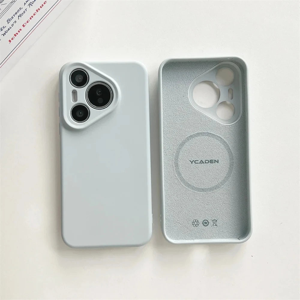 Luxury MagSafe Liquid Silicone Case for Huawei Pura 80 Pro & 80 Ultra