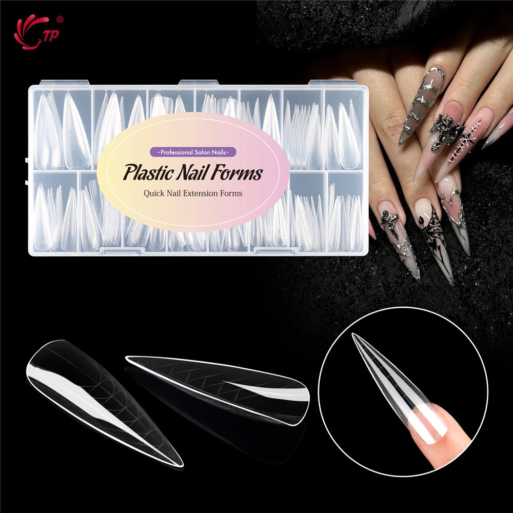 Stiletto Dual Form Nail Tips Acrylic Gel Extension Mold Kit