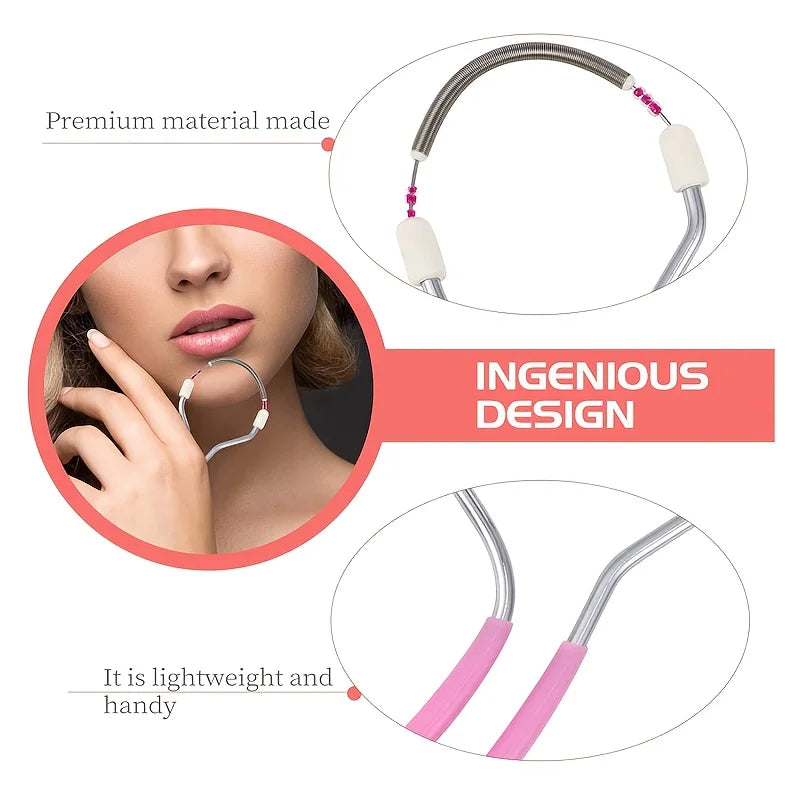 Spring Roller Facial Epilator Women Upper Lip Chin Hair Remover