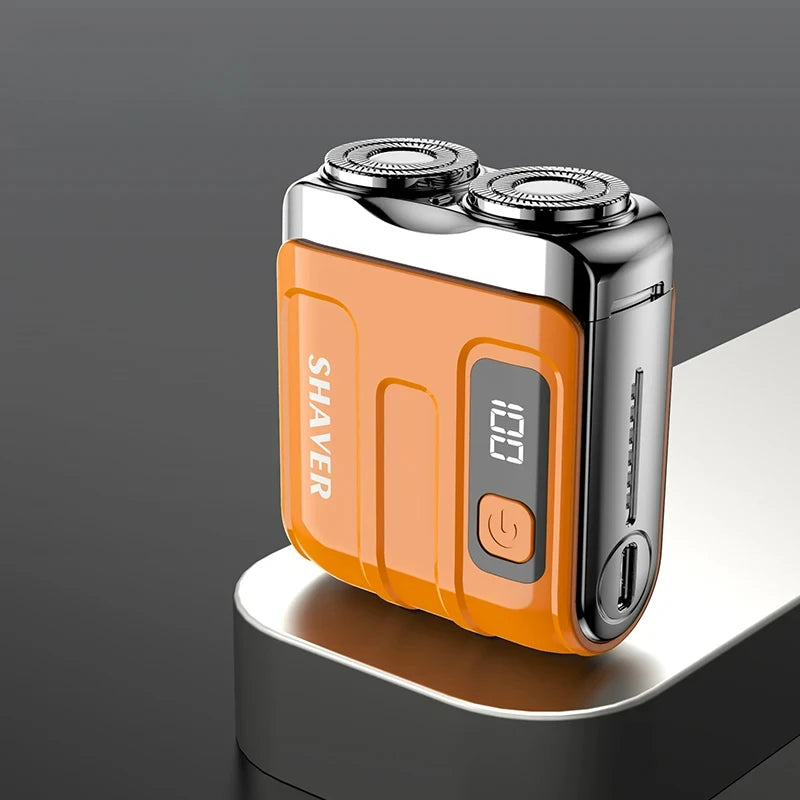 Mini Electric Shaver Cordless Dual Blade USB Recharge Beard Trimmer Tool