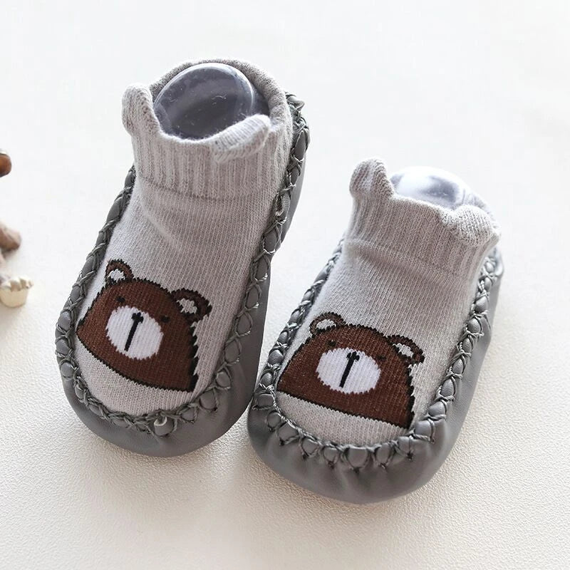 Baby Socks Slippers Rubber Sole Anti-Slip Indoor Shoes for Toddlers