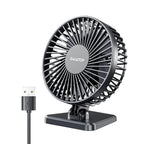 GAIATOP Mini USB Desktop Fan Quiet 3-Speed Office Fan