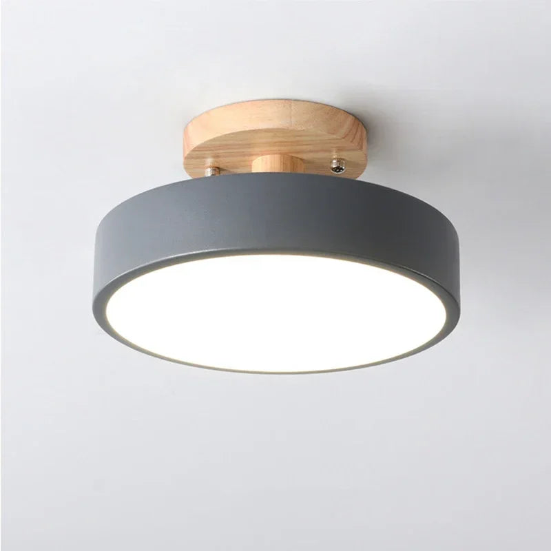 Nordic Wood Ceiling Lamp for Hallway & Bedroom Décor