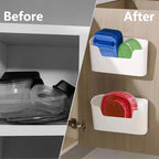 Wall-Mounted Adhesive Storage Rack Under Sink Cabinet Organizer
