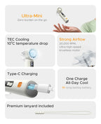 ORICO 3000mAh Portable Fan UK High-Speed Foldable Cooling Fan