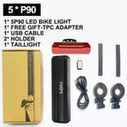 5 LED Rechargeable MTB Bike Light 10000mAh Headlight