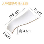 Luxury Ceramic Spoon Rest Gold Utensil Holder