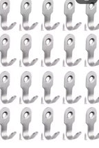 Mini Stainless Steel J Hooks Wall-Mounted Storage Hooks Set