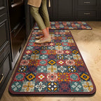 Kitchen Mat Absorbent Printed Rug Non-Slip Long Floor Carpet
